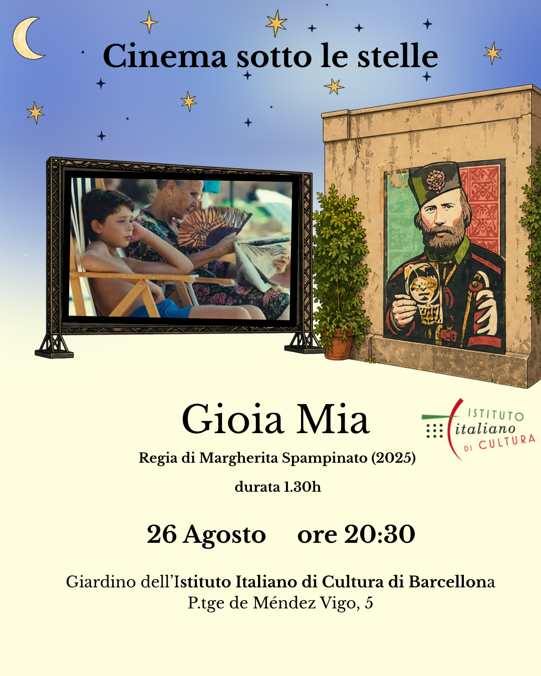 Cinema-aperitivo all’aperto